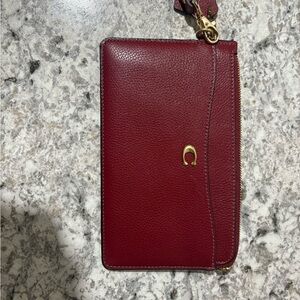 Coach leather wristlet
